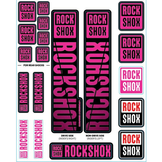 Kit Stickers pour Fourches Simple Té  ROCKSHOX Plongeurs 35 mm (2018+) Violet