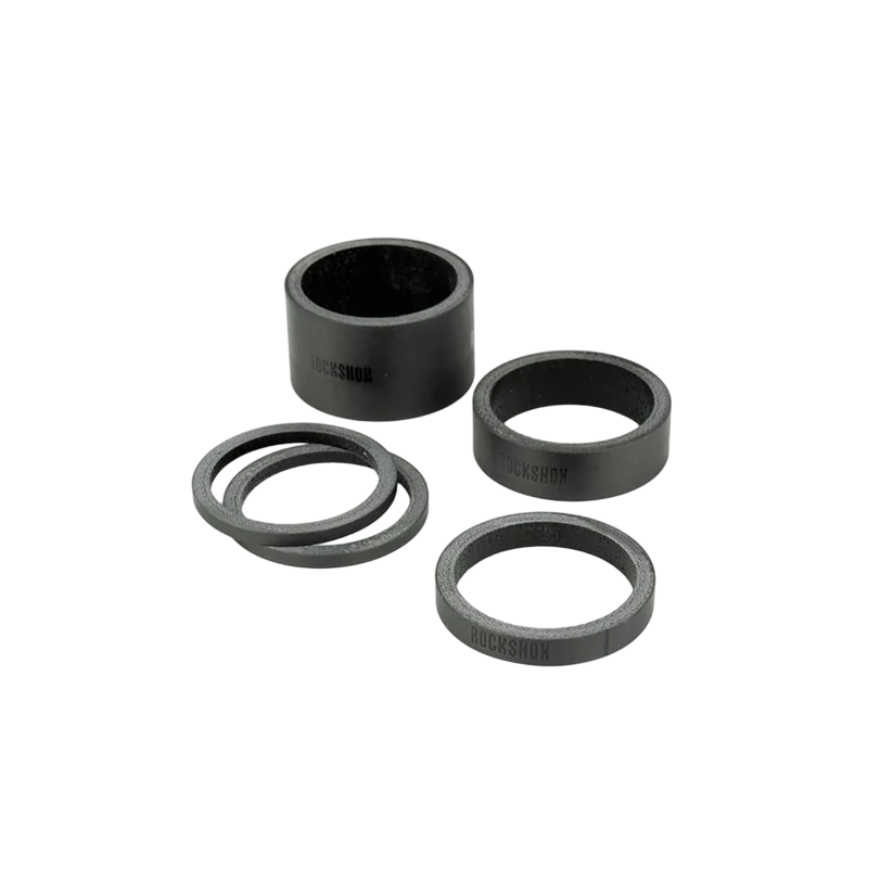Kit Headset Spacers ROCKSHOX UD Carbon 1"1/8 Black