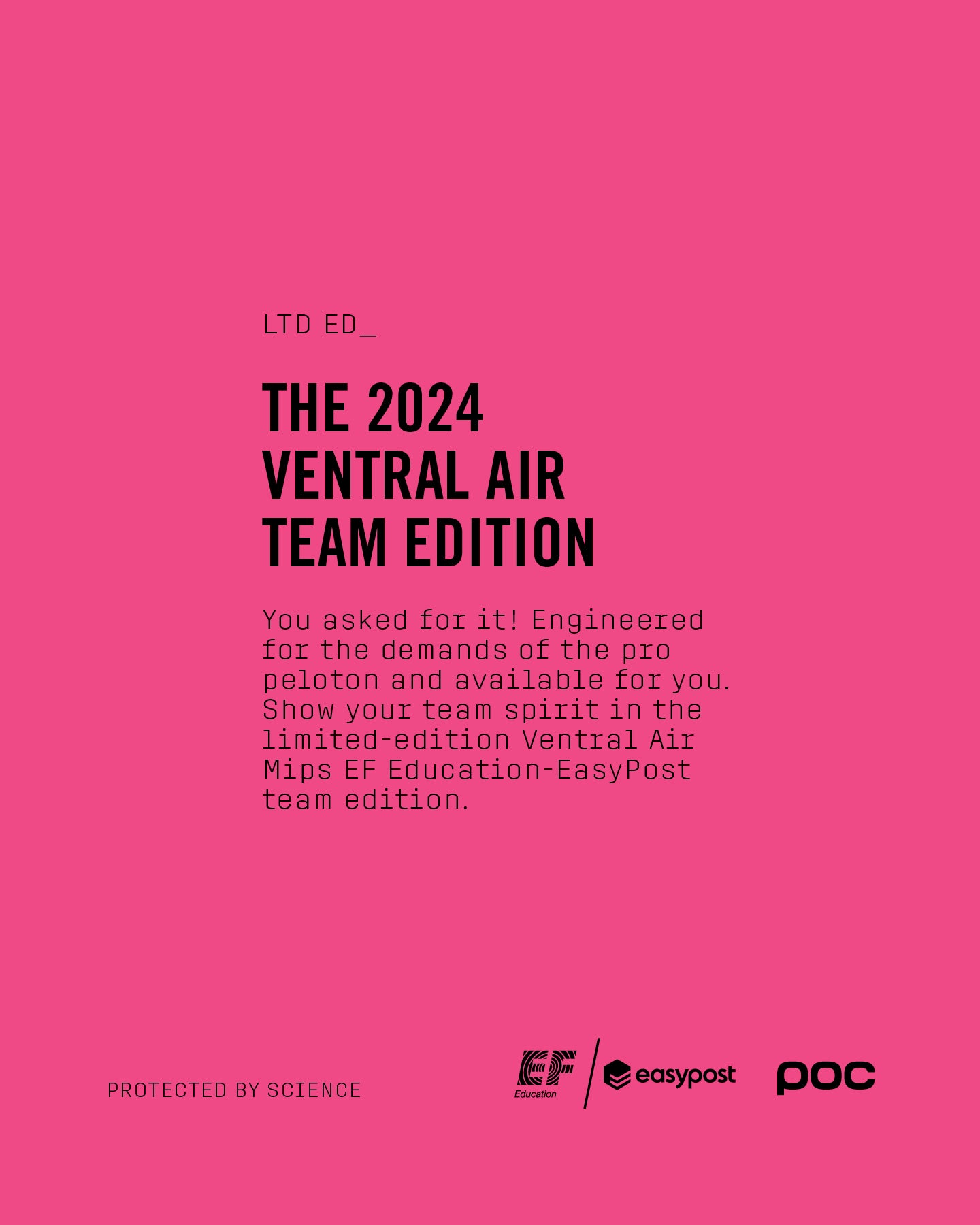 POC VENTRAL AIR MIPS EF Race team LIMITED Silniční přilba Pink 2024