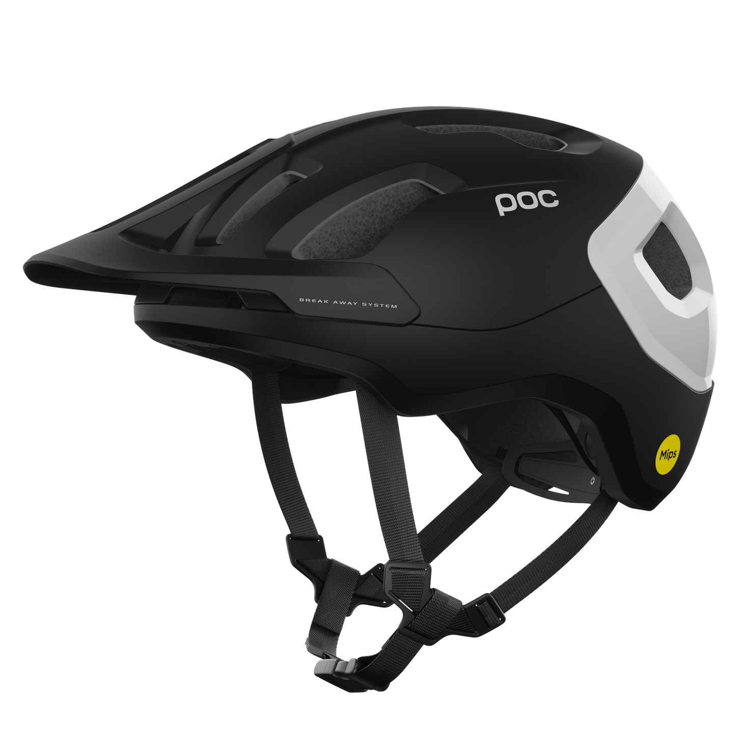 POC AXION RACE MIPS MTB přilba matná černá/bílá