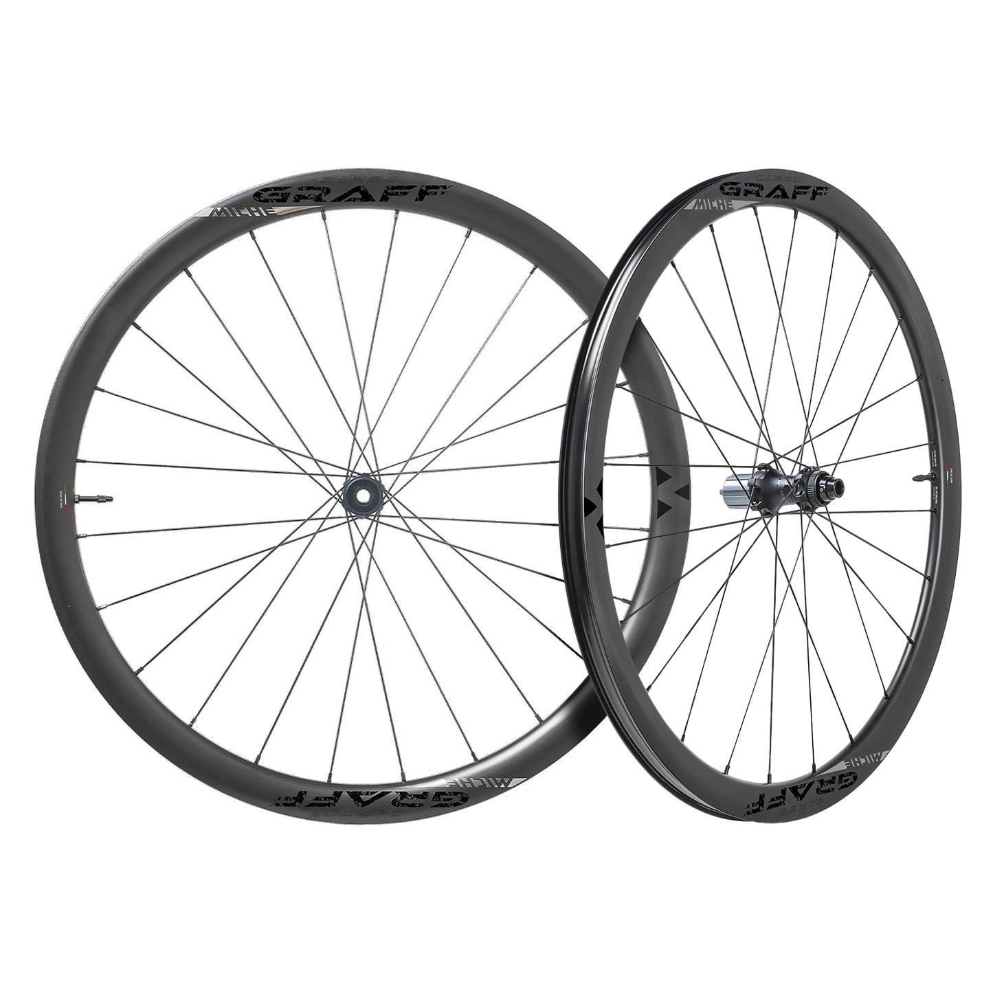 Pár kol MICHE CARBO GRAFF EVO DISC Tubeless Ready (Center Lock)
