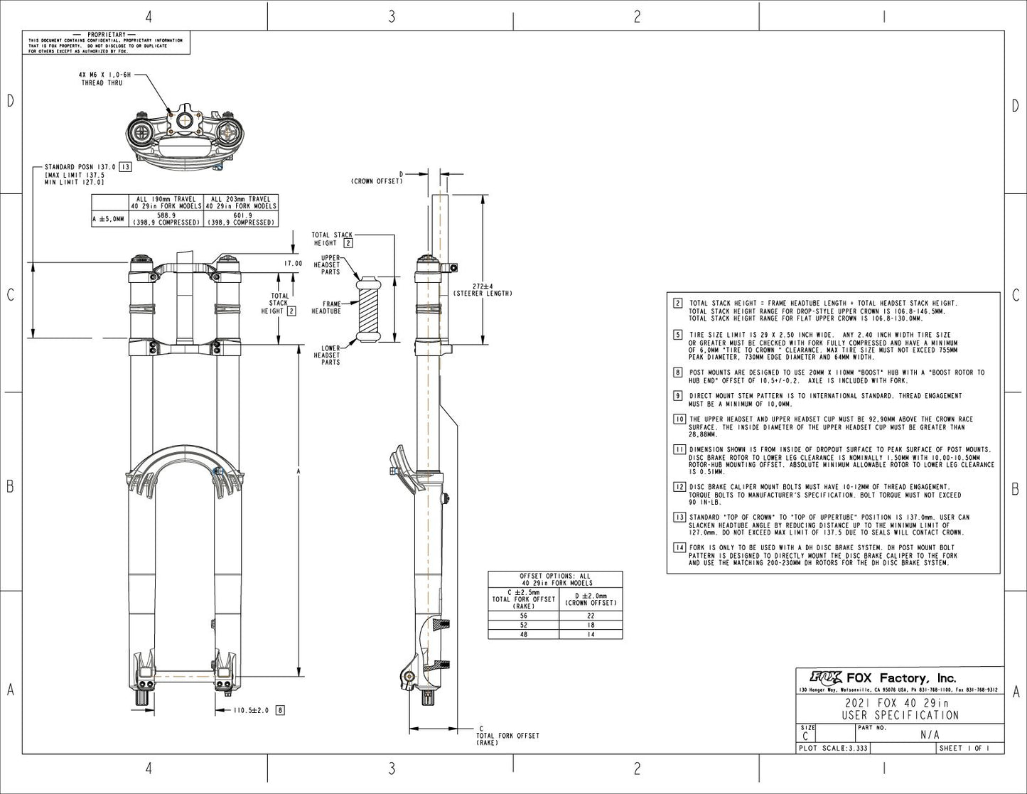 FOX 40 FACTORY 29" Grip X2 Orange 2026 forks