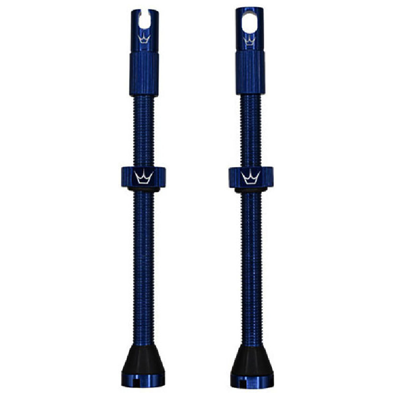 PEATY'S x Chris King MK2 Presta 80 mm Tubeless Valves (x2) Blue