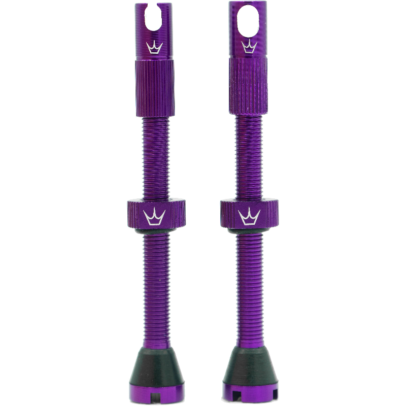 PEATY'S x Chris King MK2 Presta 80 mm bezdušové ventilky (x2) Violet