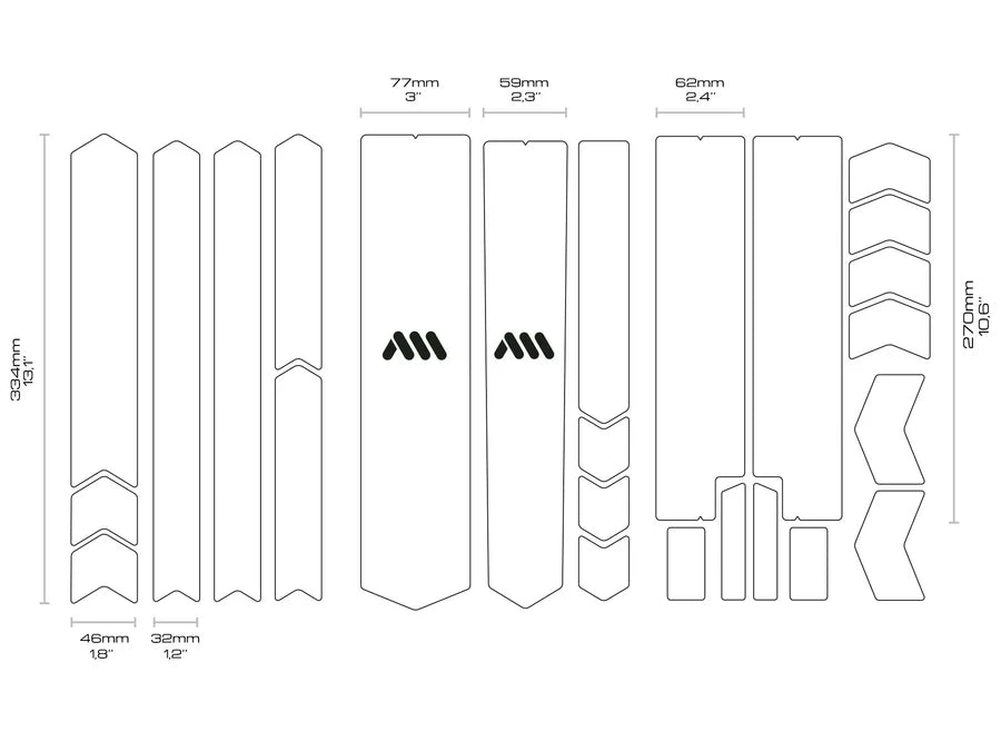 Lepicí chránič rámu ALL MOUNTAIN STYLE TOTAL Transparentní