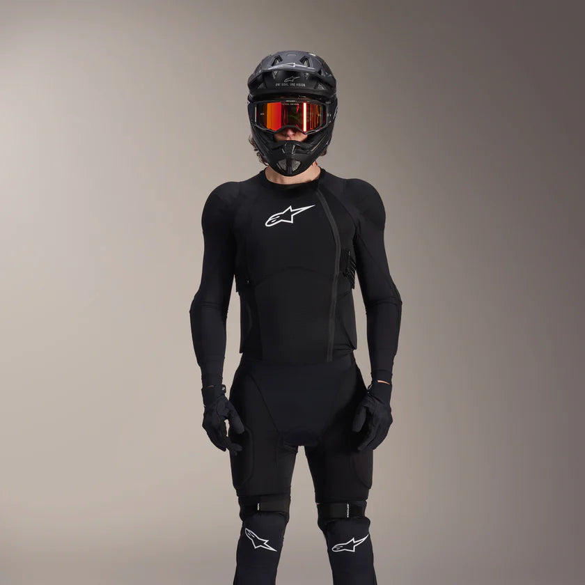 ALPINESTARS A-IMPACT PLASMA Černobílá ochranná vesta s dlouhým rukávem