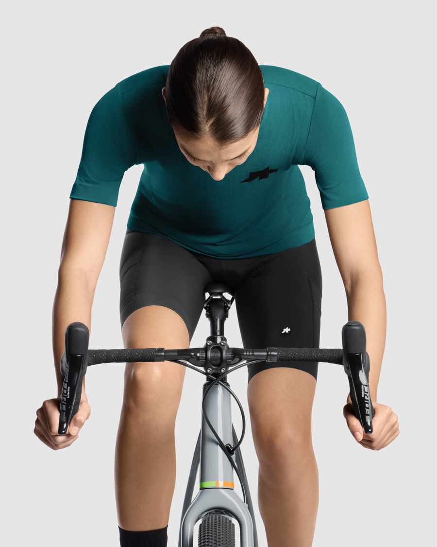 ASSOS TACTICA TECH T5 Dres s krátkým rukávem dámský zelený