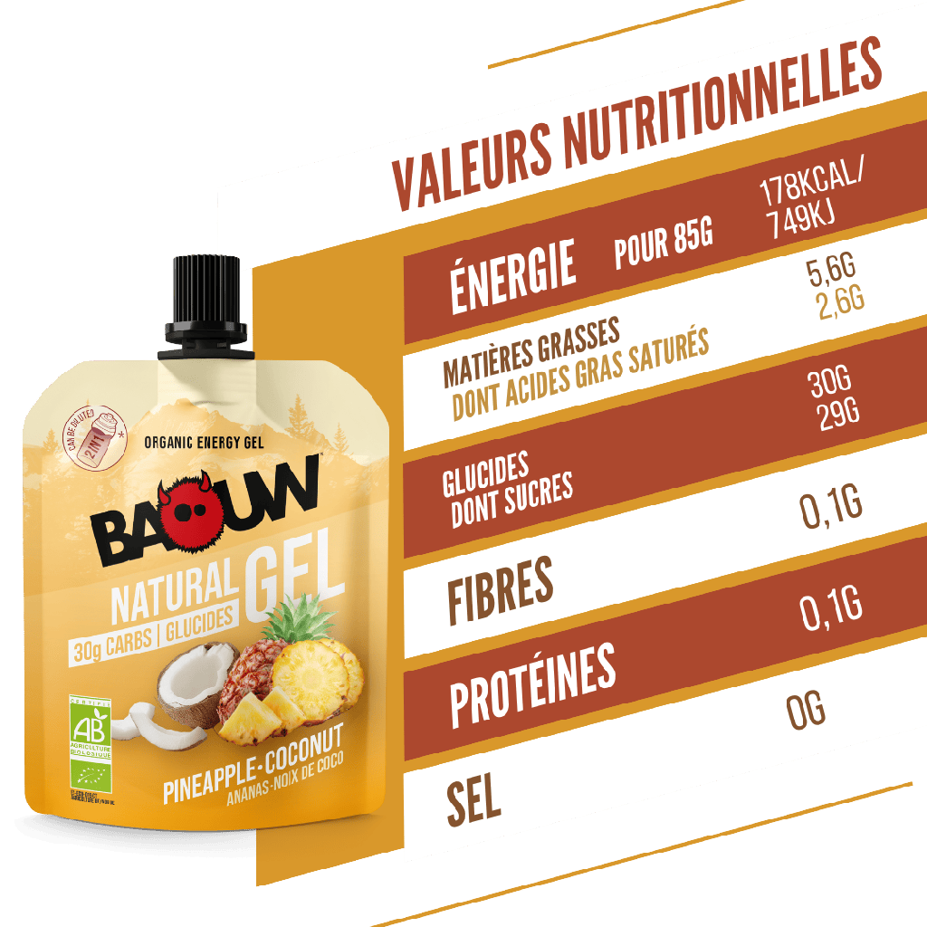 Energetický gel BAOUW Organic Ananas/Kokos (85g)