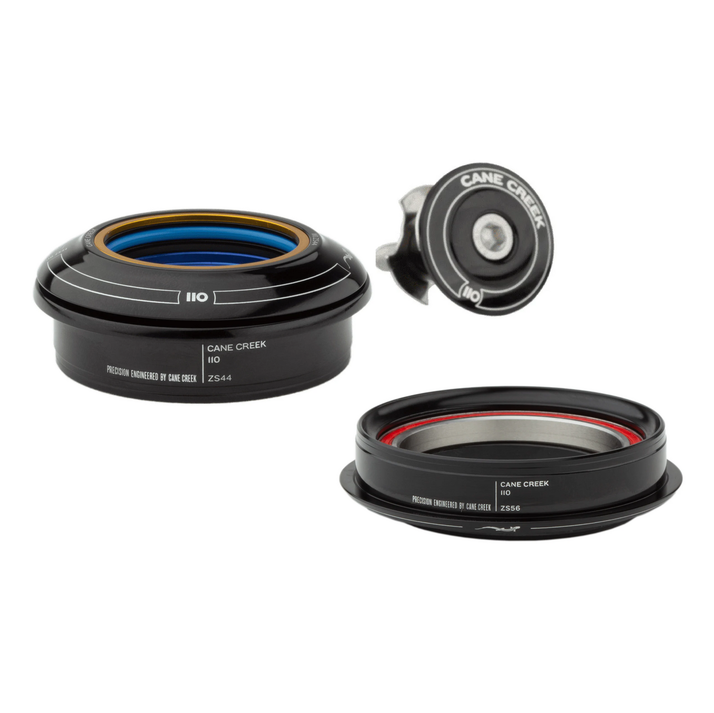 Hlavové složení CANE CREEK 110 Tapered , 1 1/8"-1,5", ZS44/28,6/H8 | ZS56/40, krátké, černé