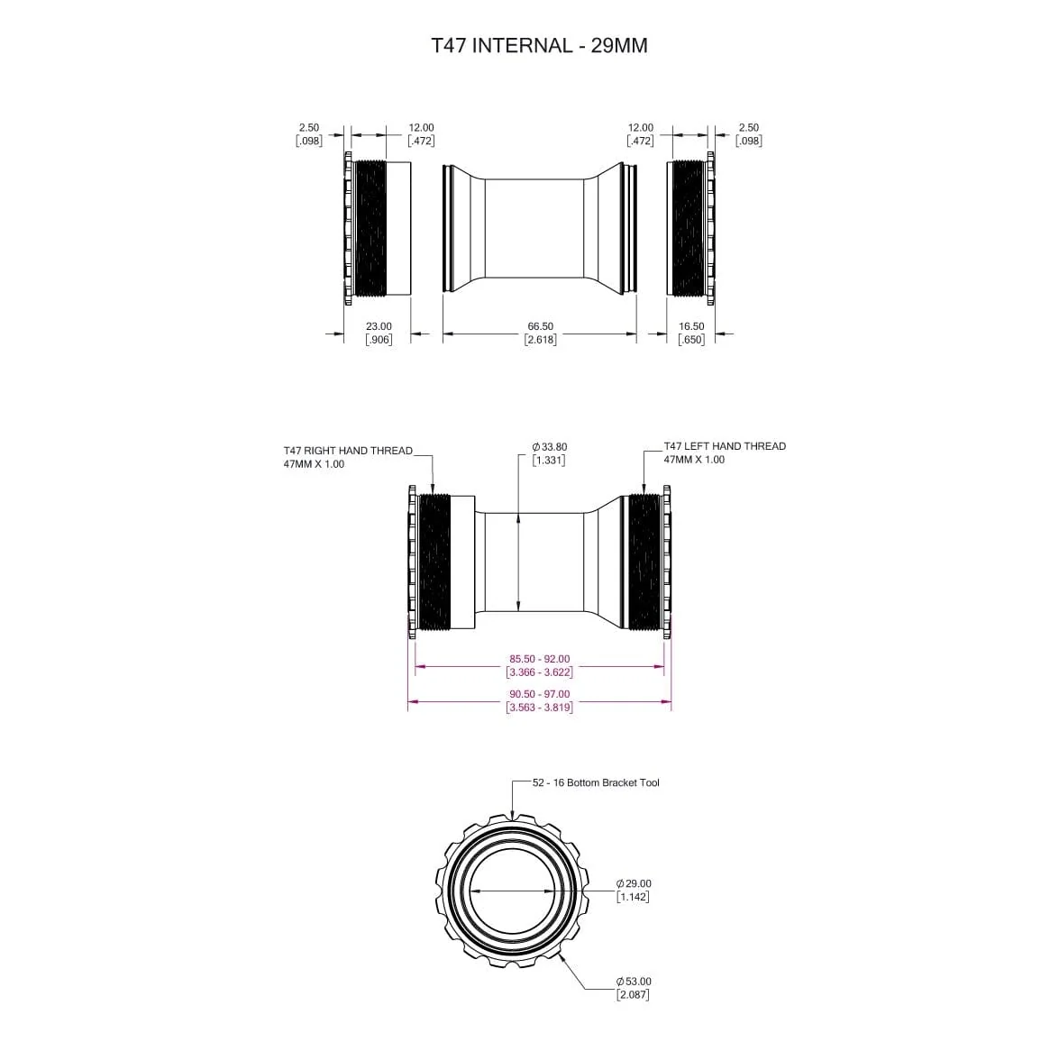 WOLFTOOTH T47 29mm SRAM DUB Orange crankset