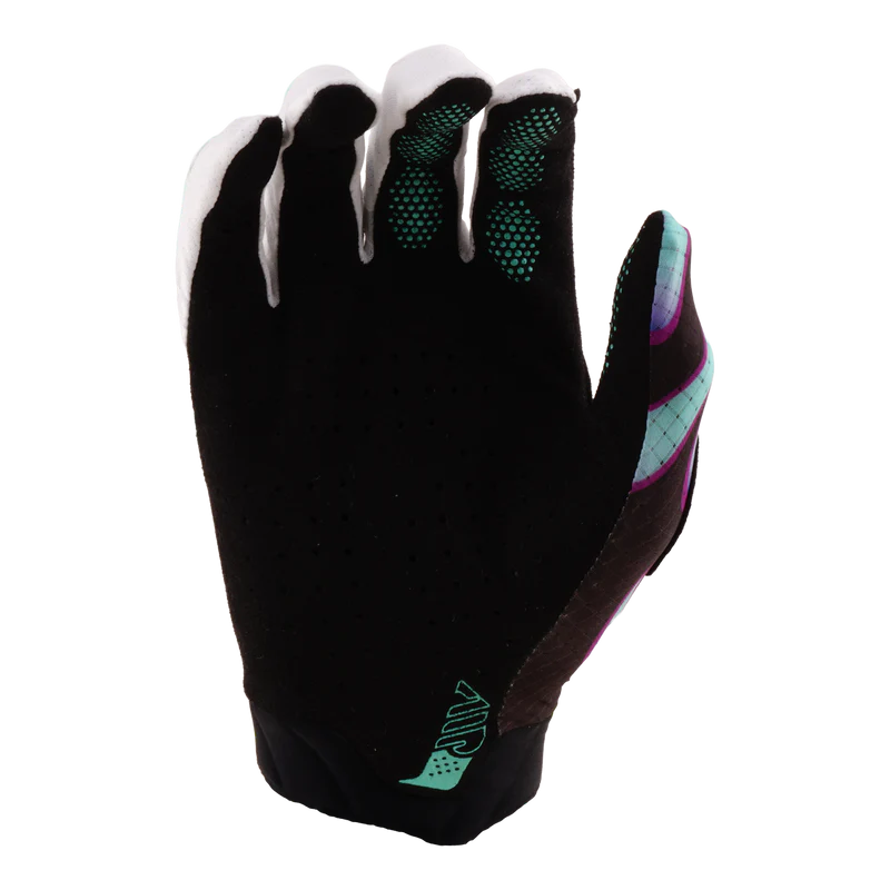 TROY LEE DESIGNS AIR OVERSPRAY Juniorské rukavice Black/Real Teal