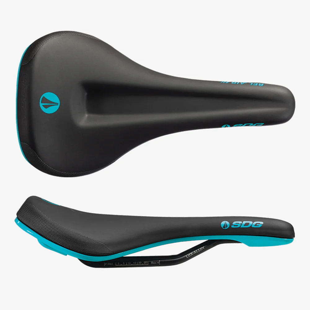 Sedlo SDG BEL-AIR V3 MAX Lux-Alloy Rails Black/Turquoise