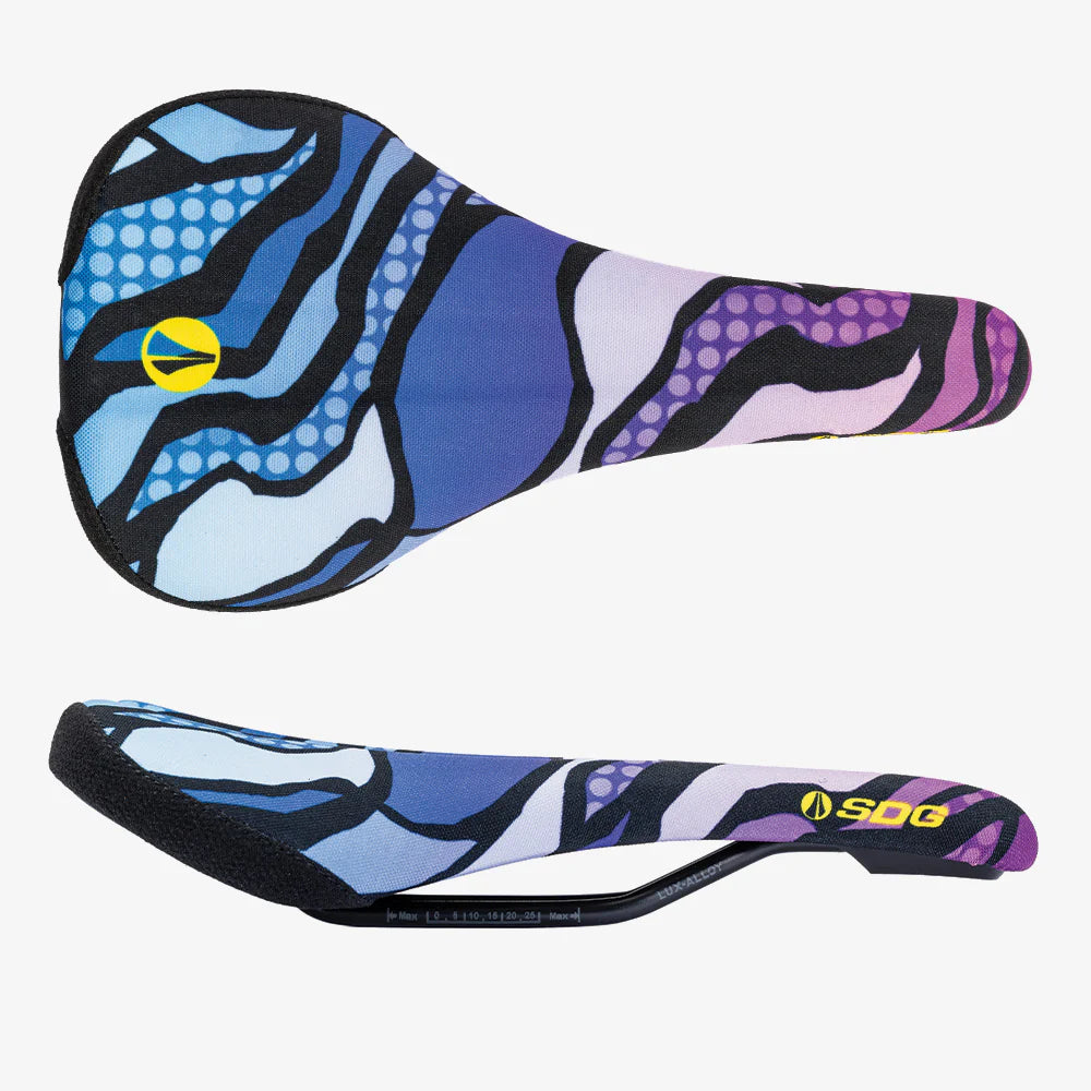 Sedlo SDG Bell V3 TERRA FIRMA Rails Lux Alloy Camo Violet