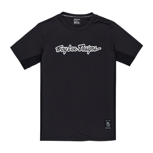 TROY LEE DESIGN SKYLINE RIDE TEE SIGNATURE Dres s krátkým rukávem Black 2025