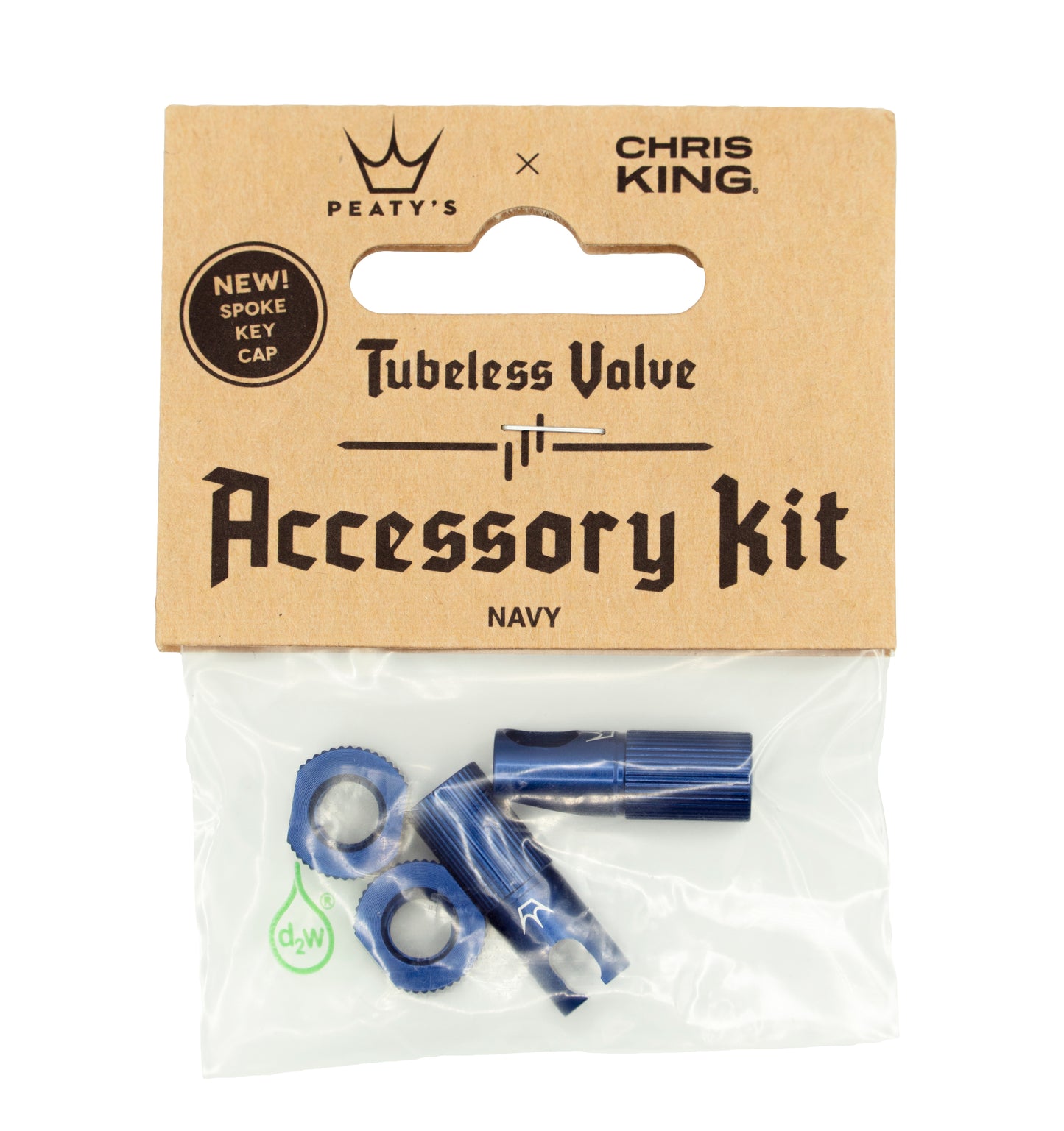 PEATY'S Valve Caps and Nipples Kit Navy Blue