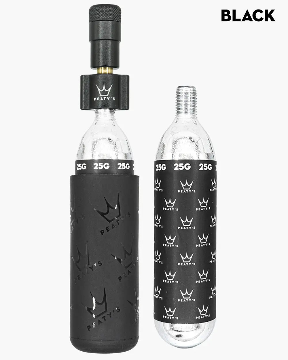 PEATY'S HOLESHOT ROAD/GRAVEL CO2 Percutor + 2 x 16g kazety CO2 se závitem černá
