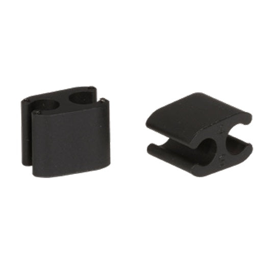 Sada 10 kabelových svorek ELVEDES Duo Black 4,1 mm/5 mm z plastu