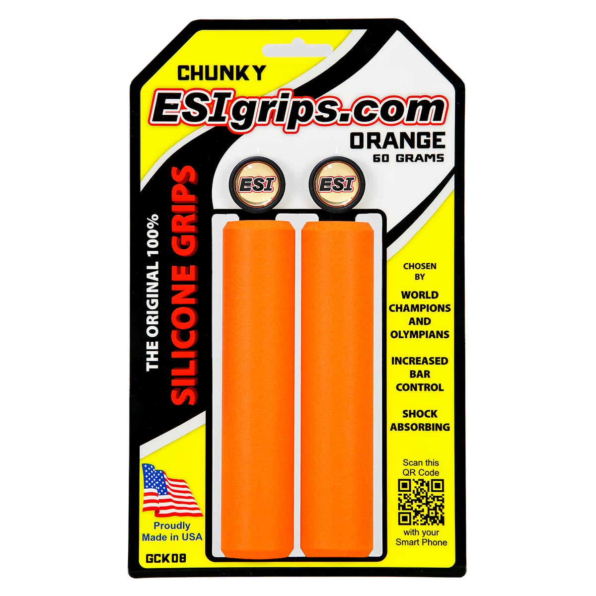 ESI CHUNKY gripy 130 mm oranžová