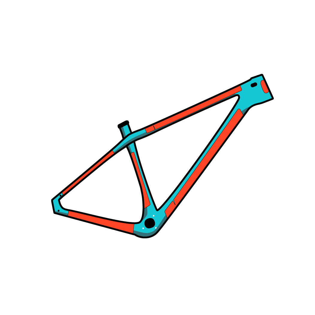 RIDE WRAP COVERED Polotuhý chránič rámu v lesklém provedení