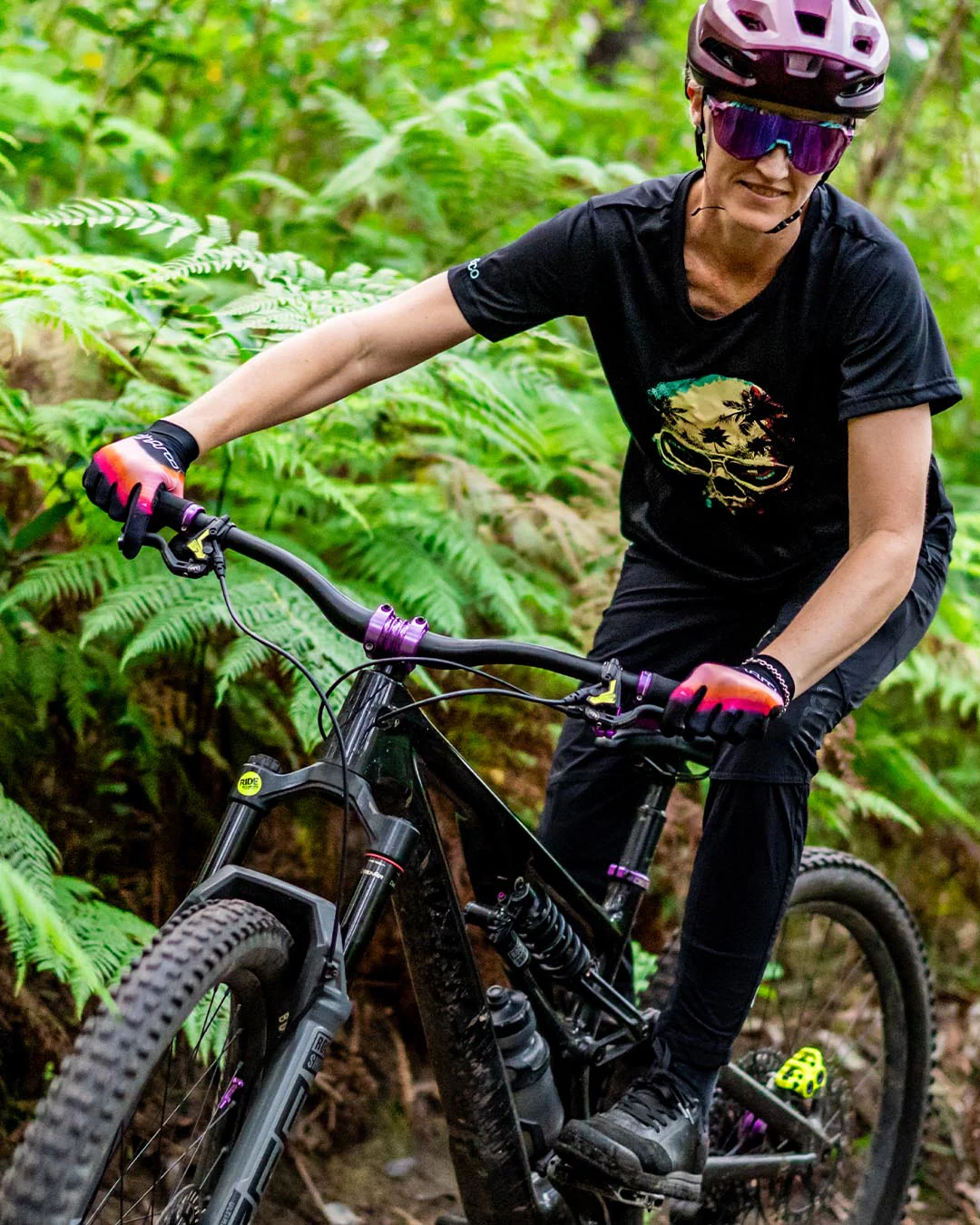 DHARCO TRAIL FIREBIRD Dámské rukavice Black/Coral