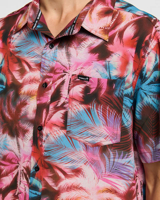 DHARCO TECH NEBULA Růžové tričko s krátkým rukávem