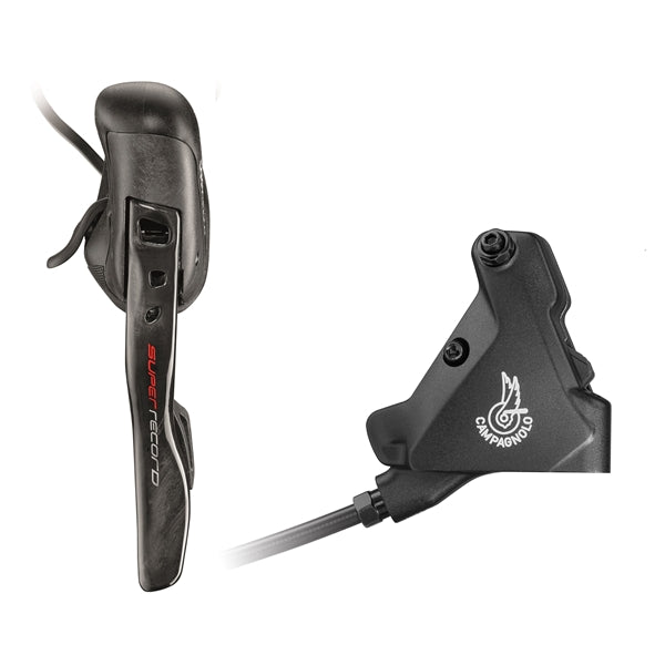 Levá páka a přední třmen 140mm CAMPAGNOLO SUPER RECORD EPS Flat Mount No Disc