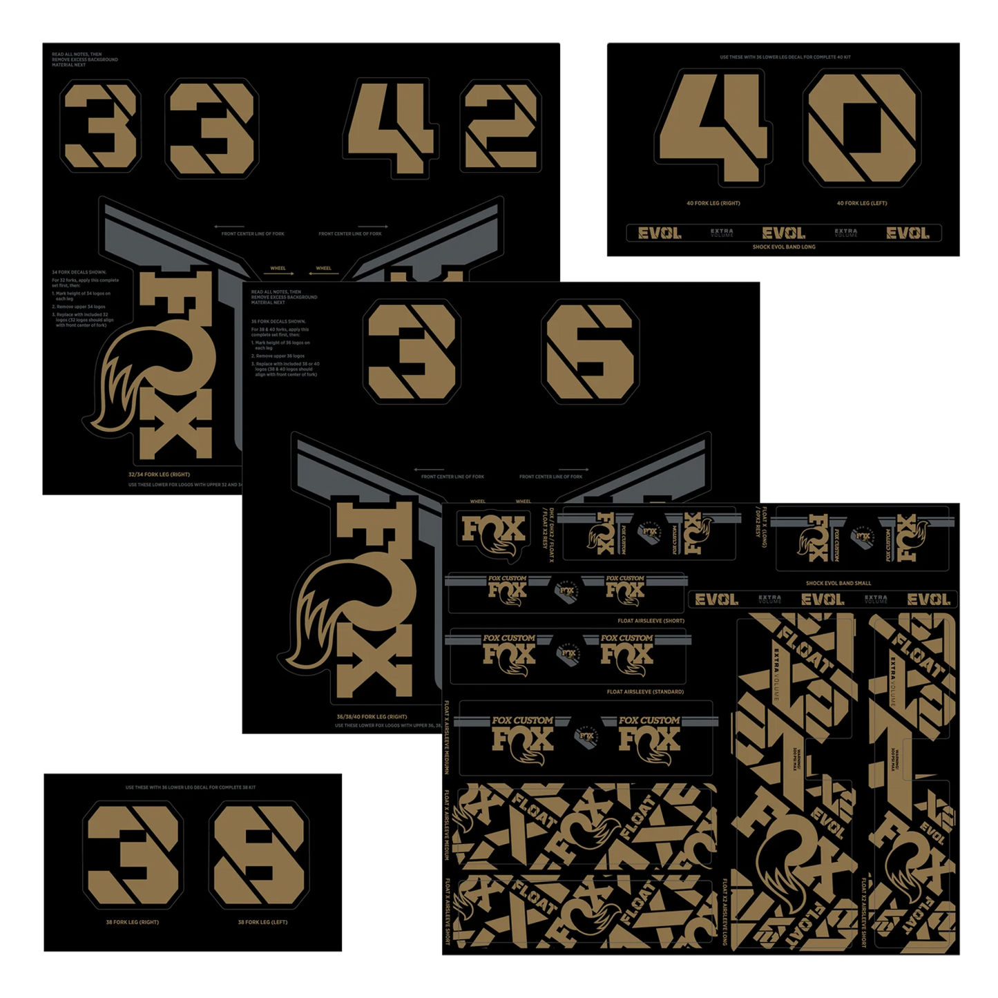 FOX Kashima Fork and Shock Stickers Kit
