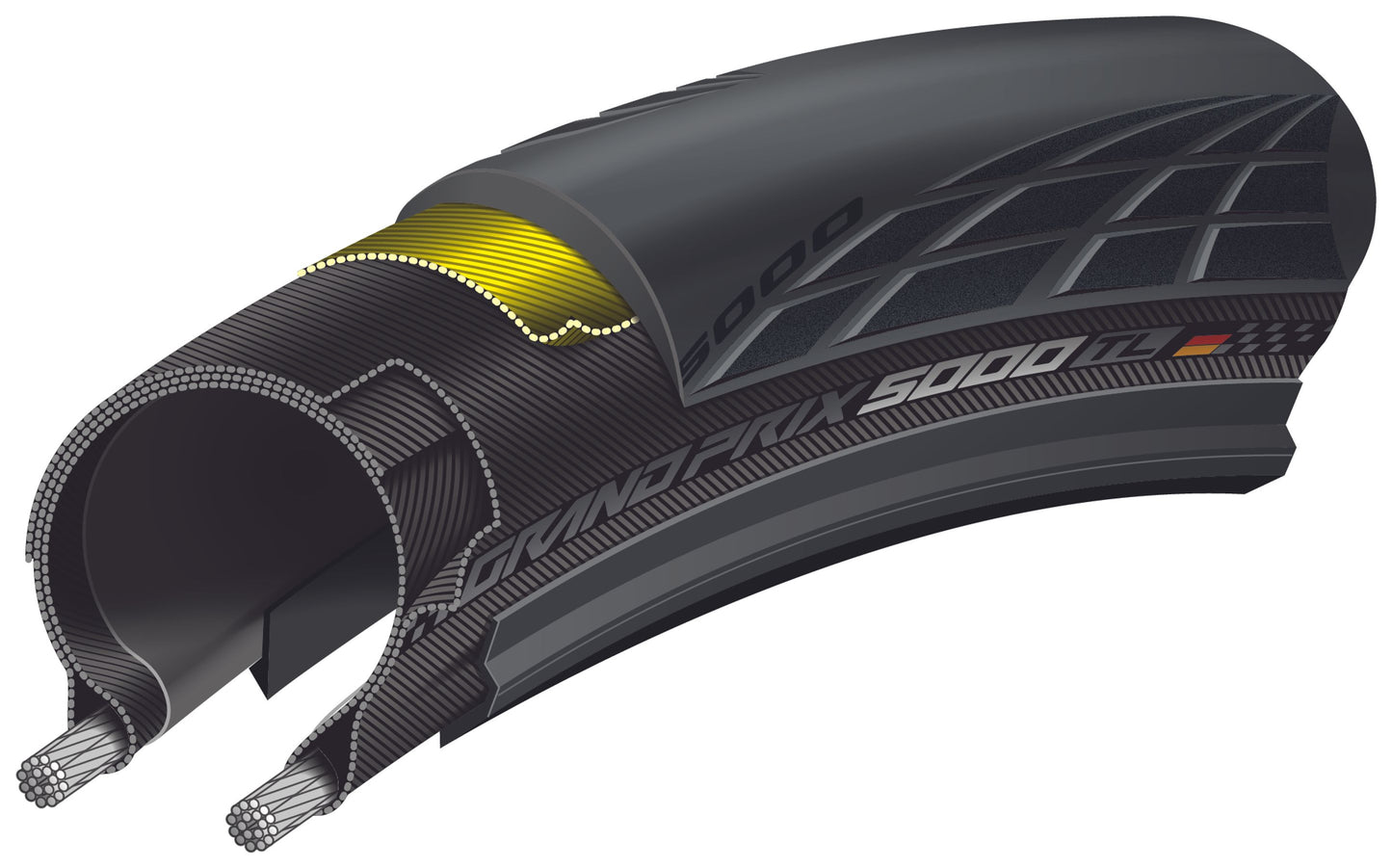 CONTINENTAL GRAND PRIX 5000 S TR 700x28c Tubeless Ready Black pneumatika