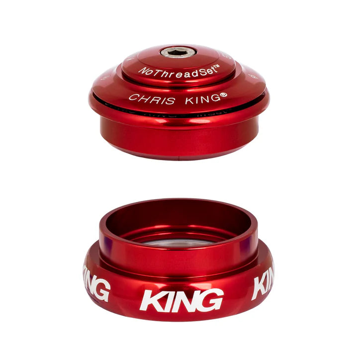 Semi-Integrated / External Headset CHRIS KING INSET 8 1"1/8-1"1/4 ZS44/EC44 Red