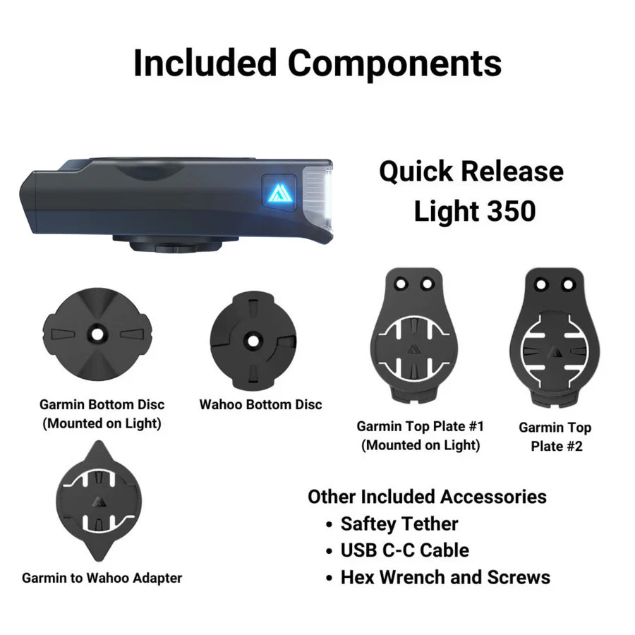 Přední osvětlení KOM CYCLING QUICK RELEASE LIGHT 350