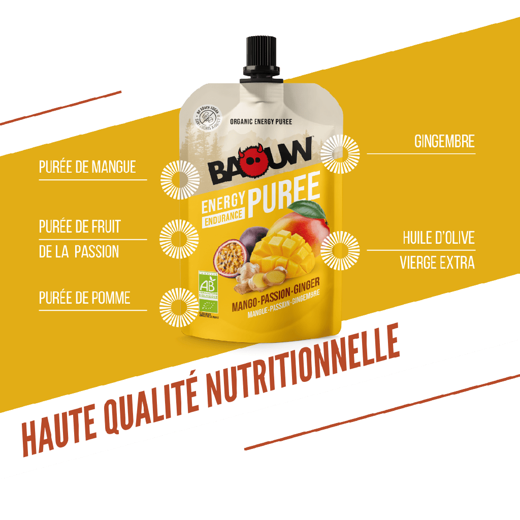 BAOUW Organic Recipe Mango/Passion/Ginger Energy Puree (90g)
