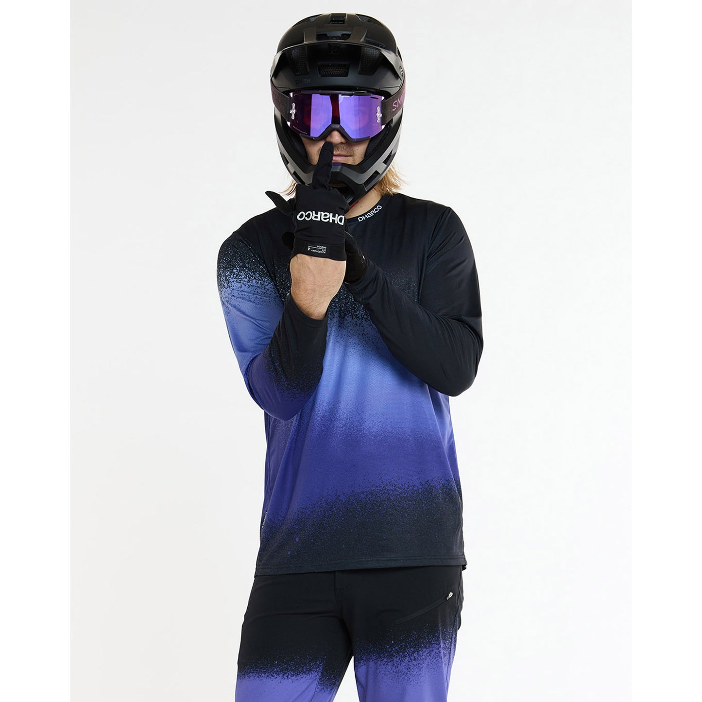 DHARCO RACE ULTRA VIOLET Dres s dlouhým rukávem Black/Purple