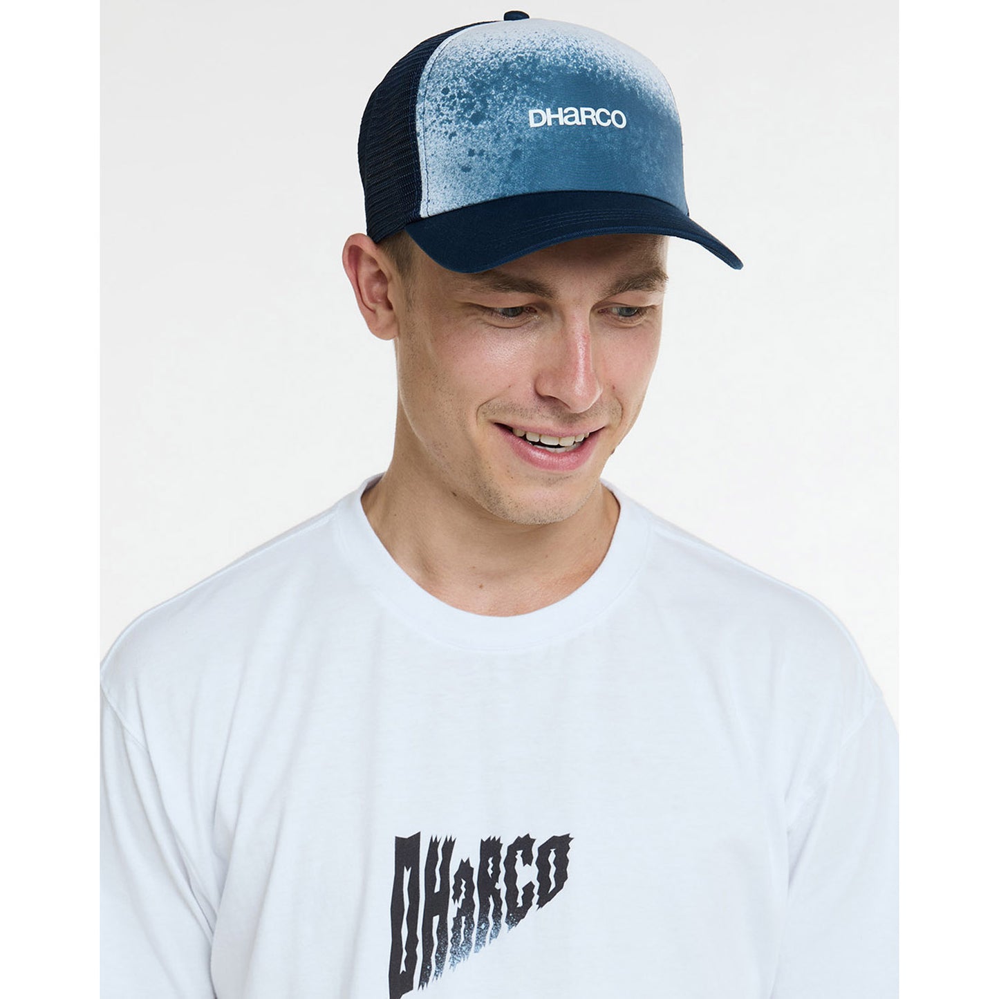DHARCO CURVED PEAK TRUCKER NU WAVE Kšiltovka modrá