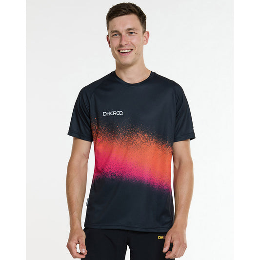 DHARCO BLACK SNAKE Short Sleeve Jersey Black/Orange