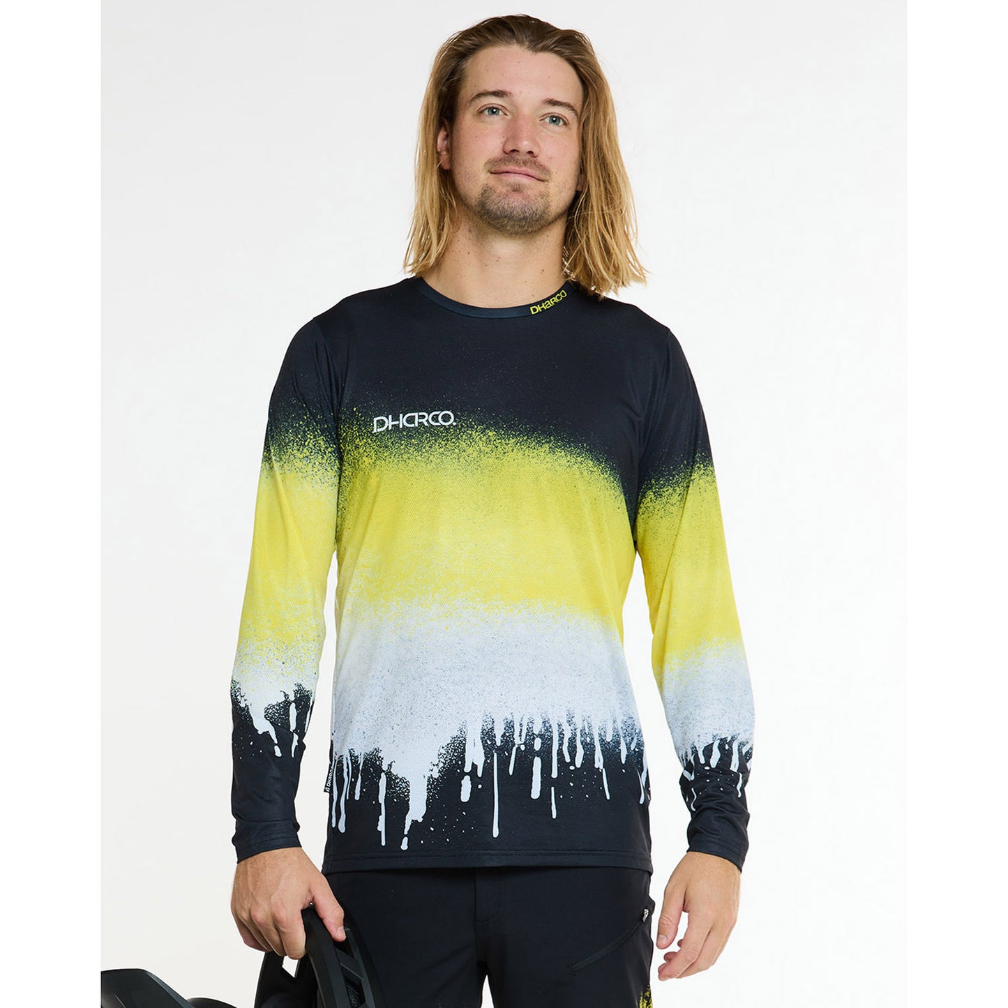 DHARCO RACE ACID RAIN Dres s dlouhým rukávem černý/žlutý