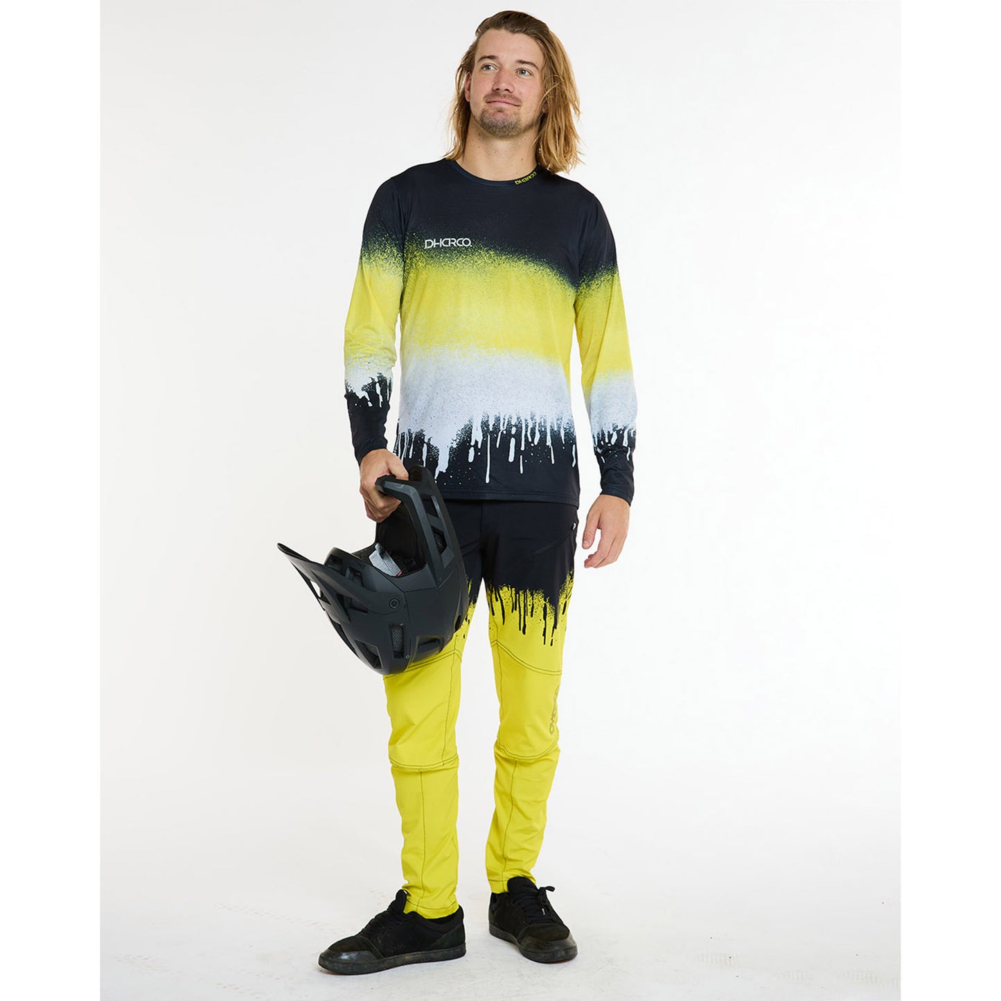 DHARCO RACE ACID RAIN Dres s dlouhým rukávem černý/žlutý