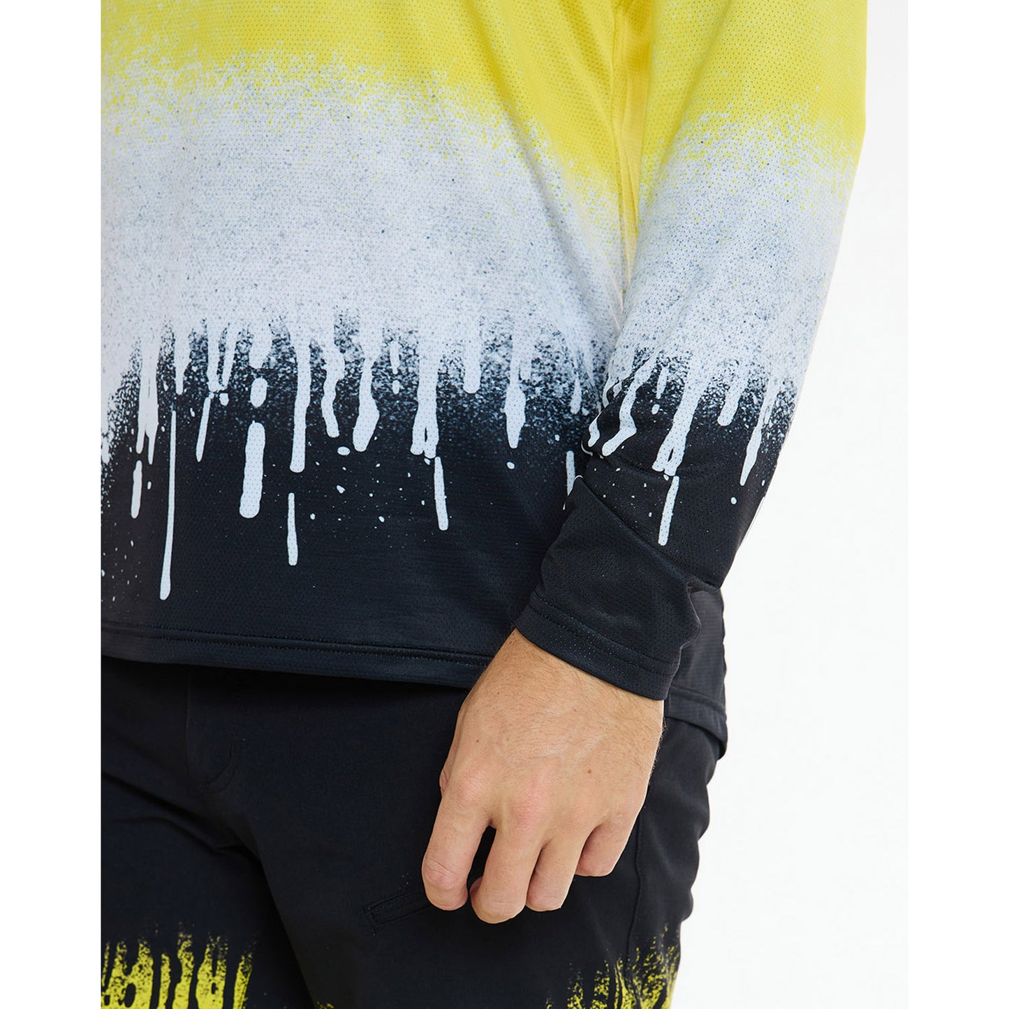 DHARCO RACE ACID RAIN Dres s dlouhým rukávem černý/žlutý
