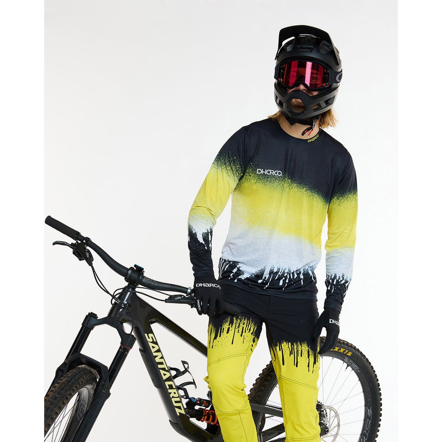DHARCO RACE ACID RAIN Dres s dlouhým rukávem černý/žlutý