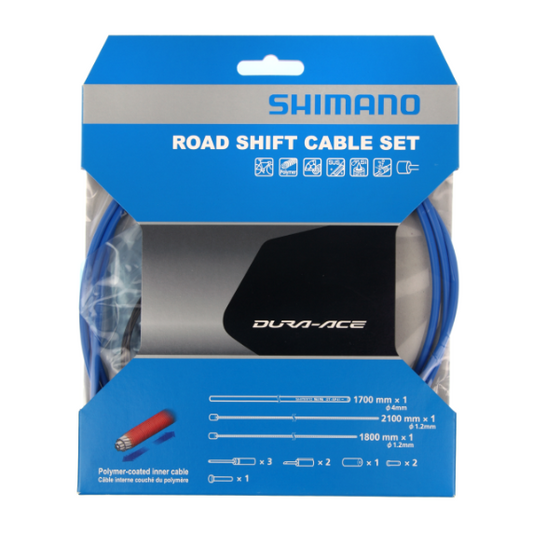 Sada lanka a hadice přehazovačky SHIMANO DURA-ACE 9000 Blue Polymer