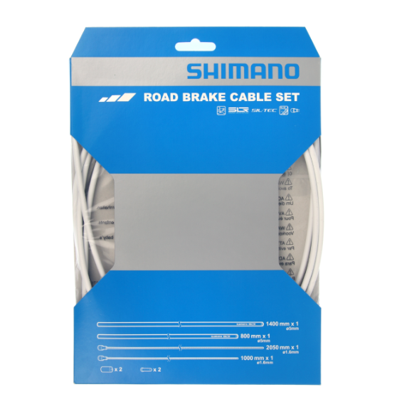 Sada brzdových kabelů a hadic SHIMANO PTFE White