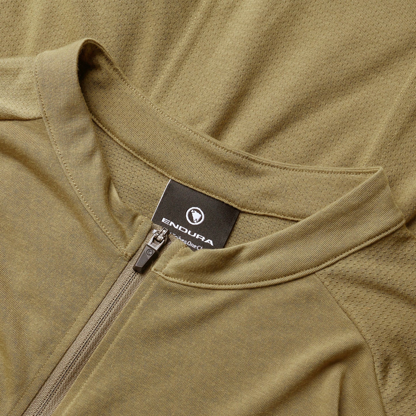 ENDURA LOOP ZIPPED Short Sleeve Jersey Khaki 2025