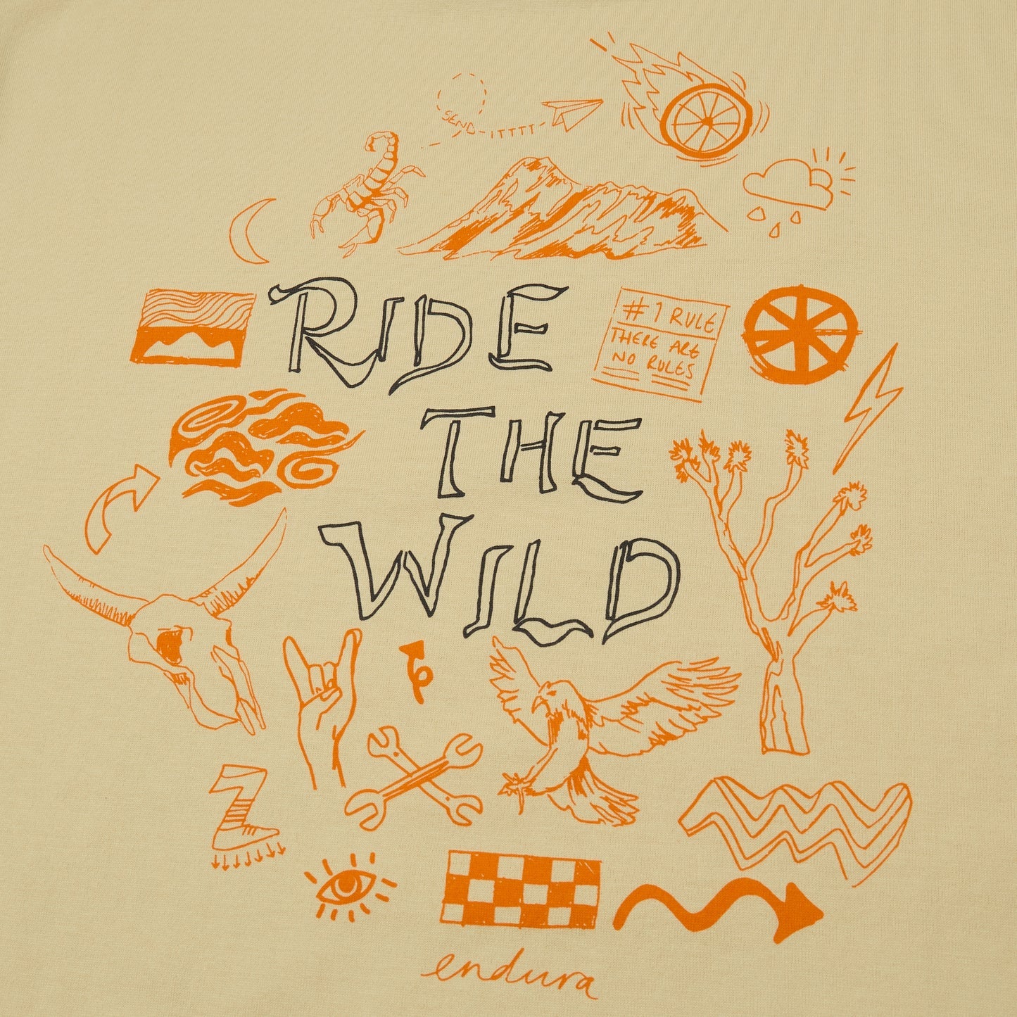 ENDURA RIDE THE WILD GRAPHIC Písečné tričko
