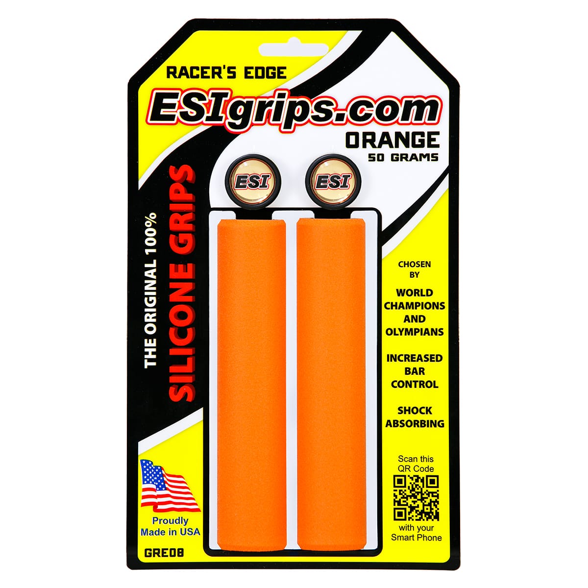 ESI RACER'S EDGE 130 mm oranžové gripy