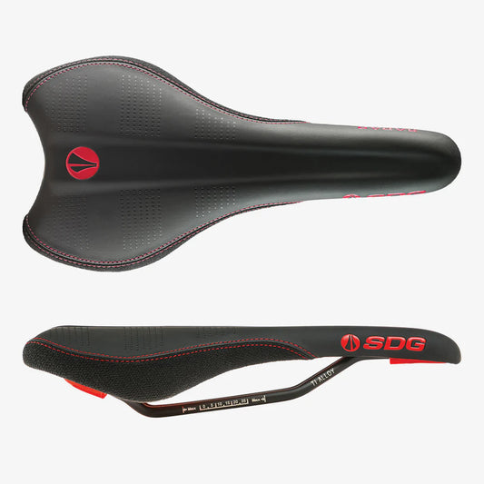 SDG RADAR MTN Rails Titanium-Alu sedlo černá/červená
