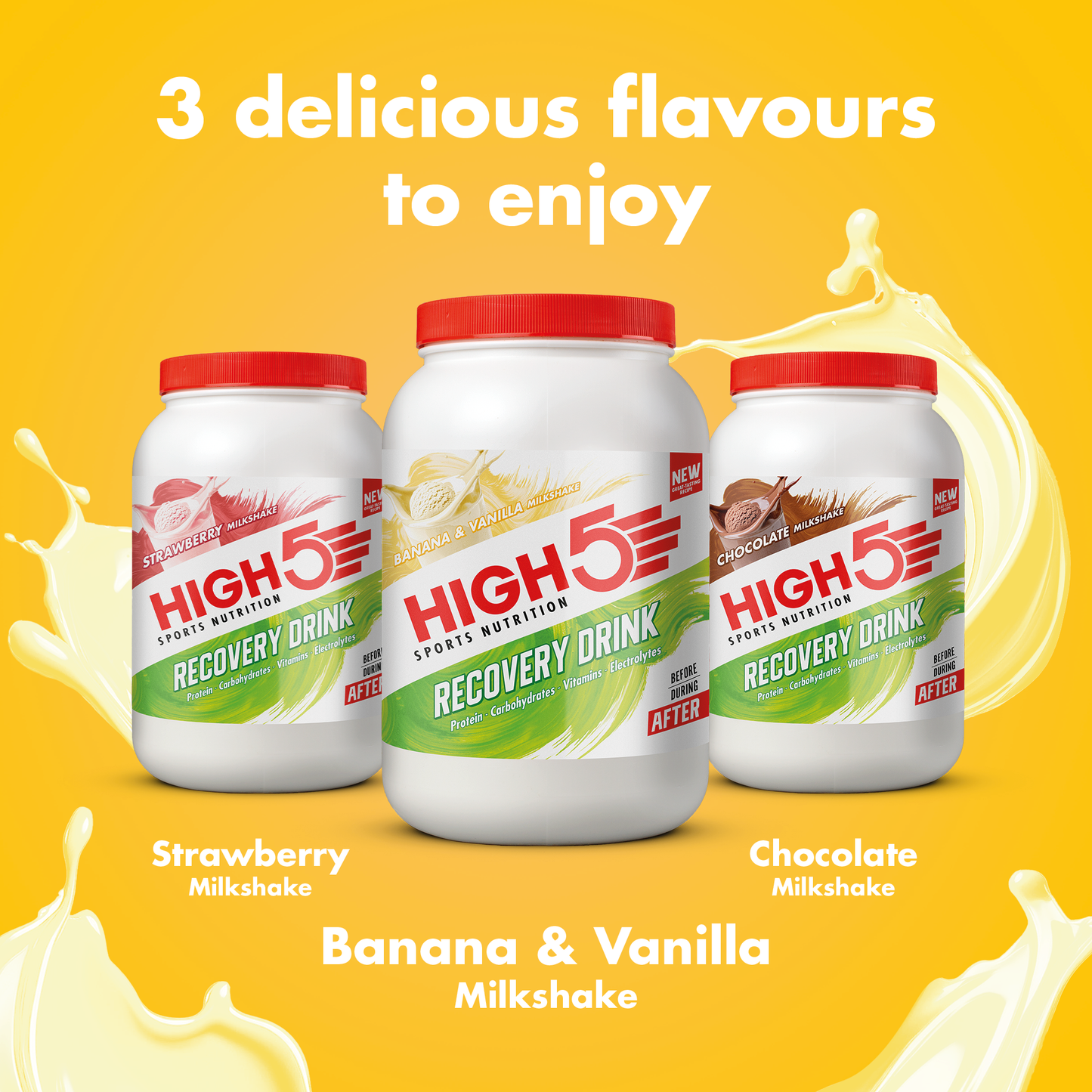 High5 RECOVERY DRINK (450g) Banánový vanilkový koktejl