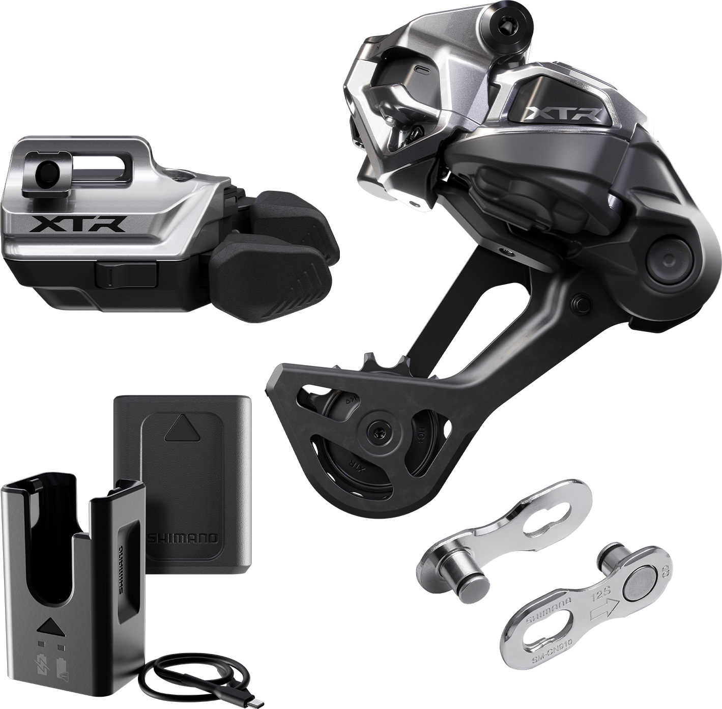 Sada pro upgrade bezdrátového systému SHIMANO XTR Di2 M9250-SGS s dlouhou klecí páky