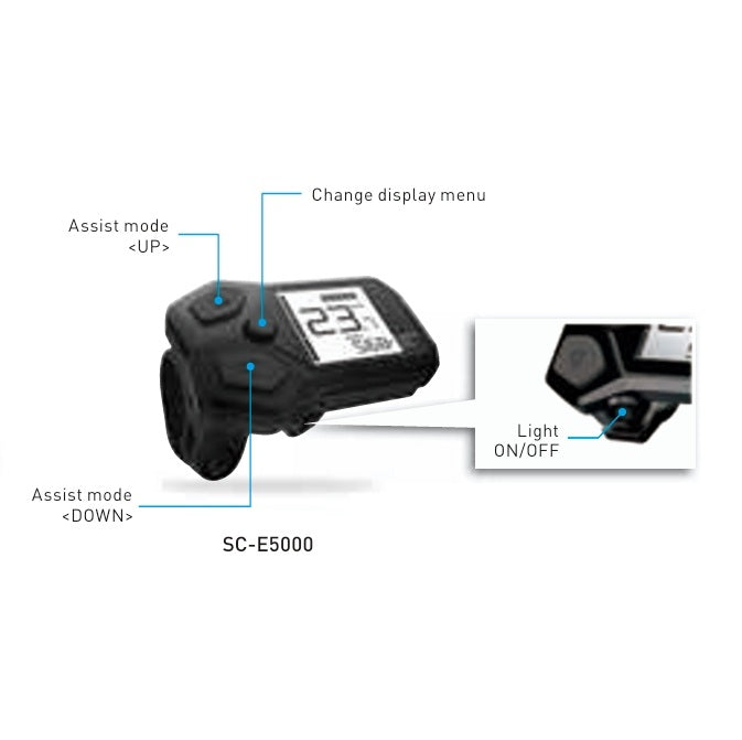 SHIMANO Steps SC-E5000 I-Spec EV display