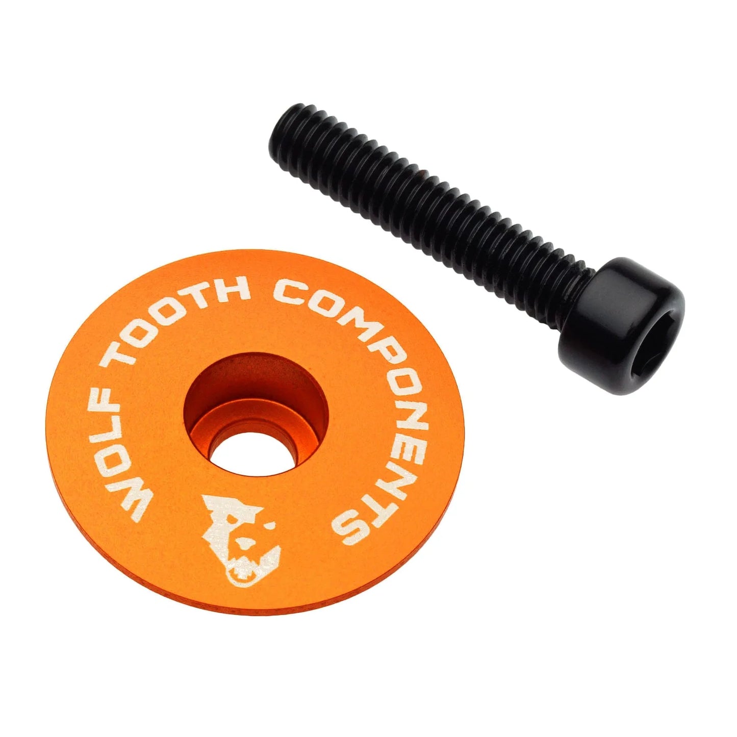 Kryt řídítek WOLF TOOTH Ultralight se šroubem 1"1/8, oranžový