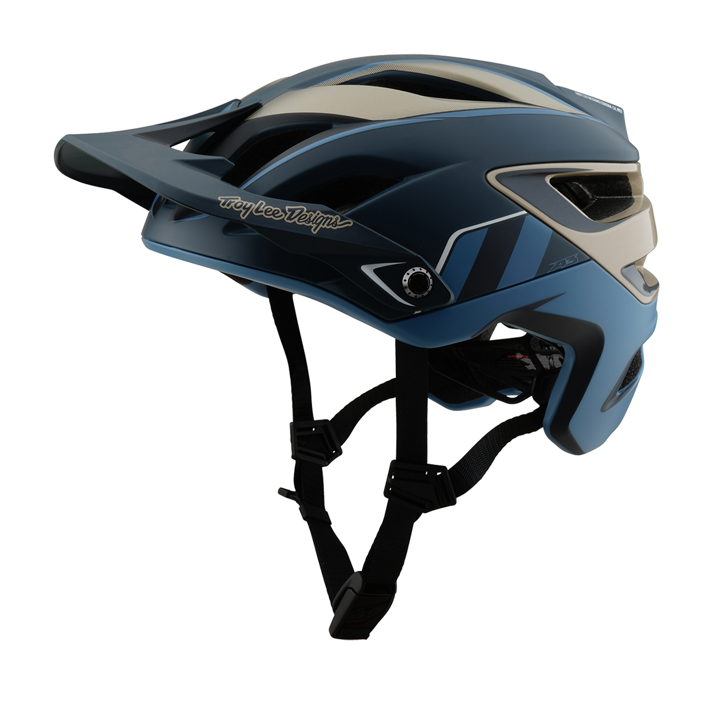 TROY LEE DESIGN A3 MIPS MTB přilba modrá/zlatá