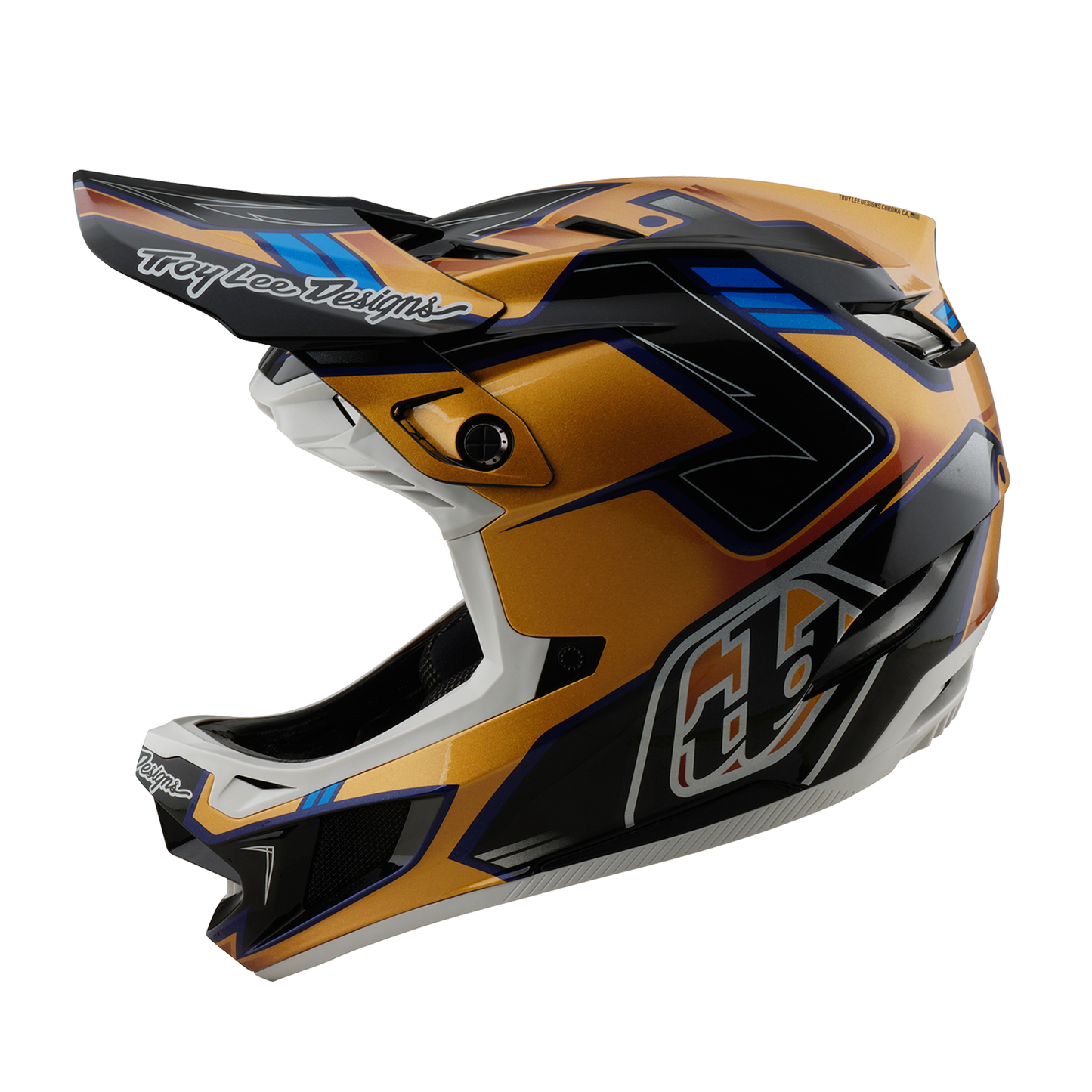 TROY LEE DESIGN D4 COMPOSITE MIPS ROYALTY MTB přilba černá/zlatá